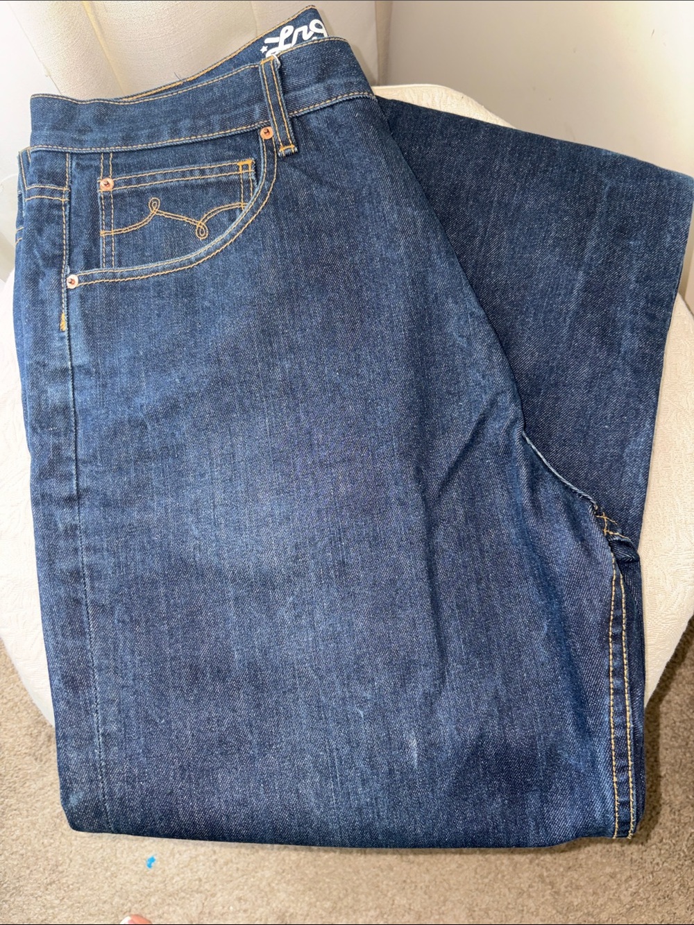 Lrg Men's Indigo Straight-Leg Jeans